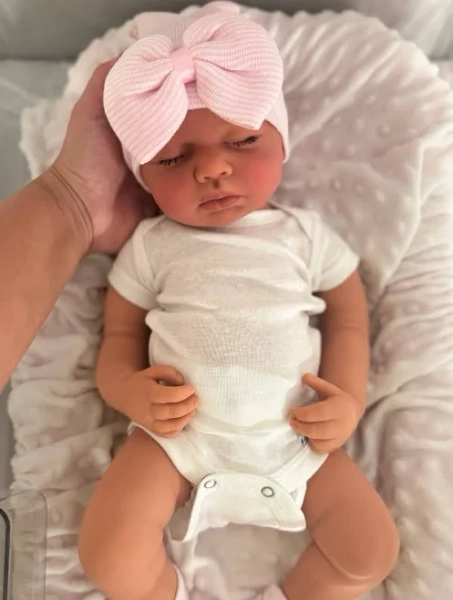 Full Silicone Baby(sleeping) "Lola/Louie" Girl- "Lola" / Black