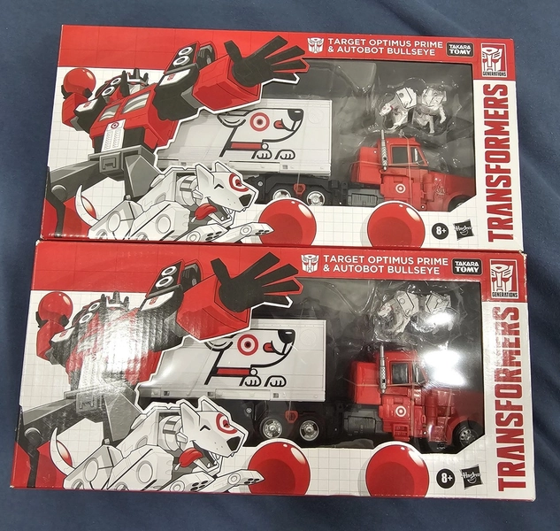 Lot Of 2 Target Exclusive Optimus Prime &amp; Autobot Bullseye Transformer