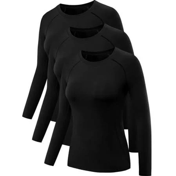 Neleus Womens Compression T Shirt Yoga Athletic Dry Fit Long Sleeve 3 Pack US