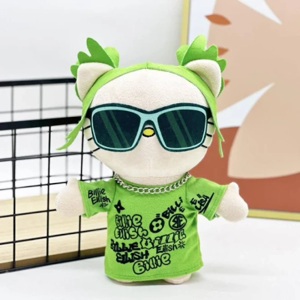 Star Billie Eilish Fashion Plush Doll Figure Sunglasses