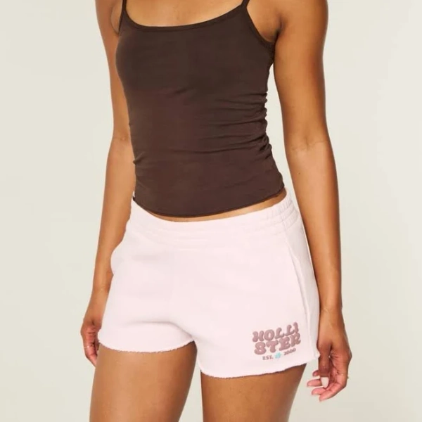 Hollister Women's Logo Graphic Fleece Mini Shorts