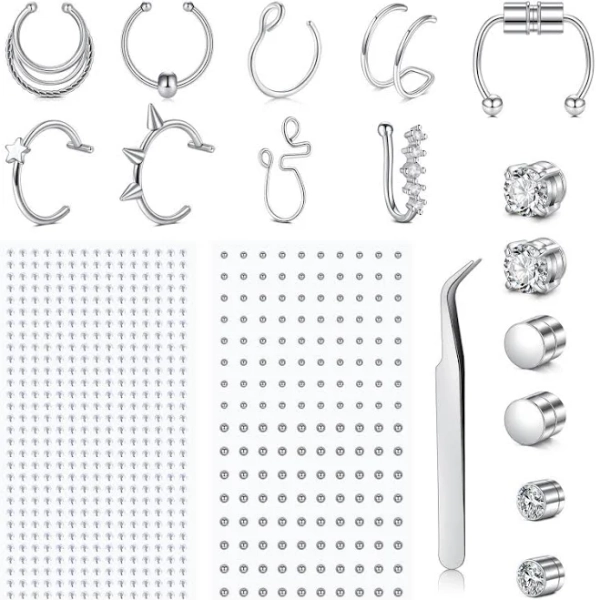 MODRSA Women's Fake Piercings