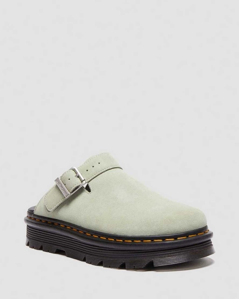 DR MARTENS Zebzag Suede Casual Slingback Platform Mules