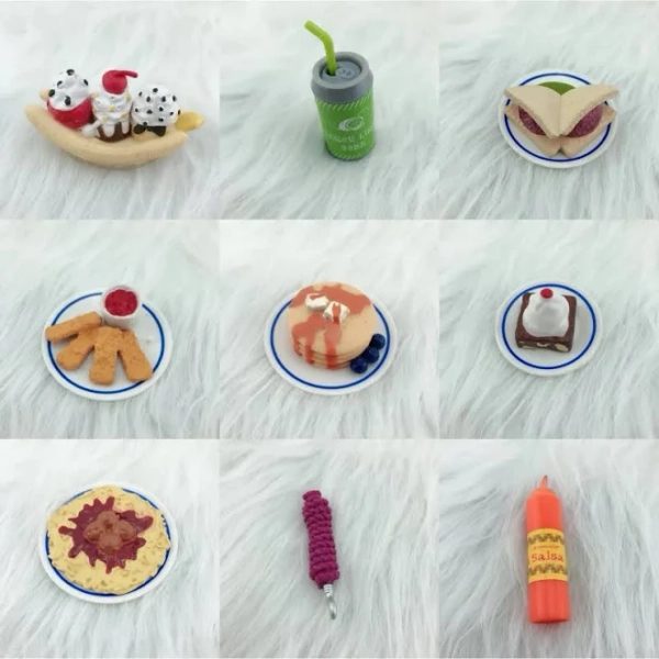 American girl dolls accessories cake drink glasses bread food play house toys gift for girl