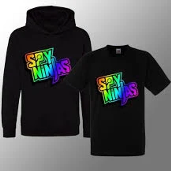 New 3D SPY NINJA Rainbow CWC Inspired Kids Boys Girls Hoodie Or T-Shirt Youtuber Inspired Merch Hooded Sweatshirt Gift