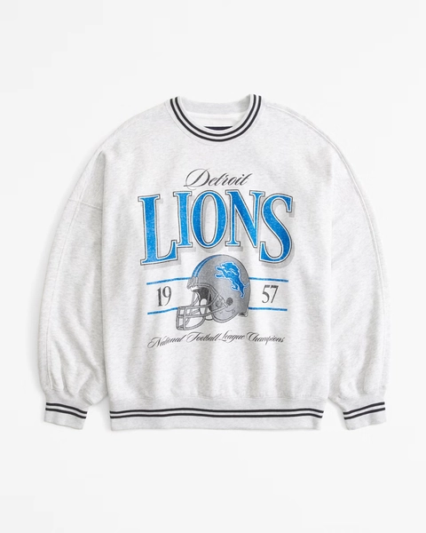 Detroit Lions Graphic Oversized Sunday Crew