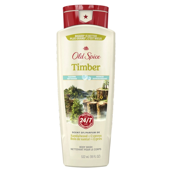 Old Spice Men's Body Wash for Men, Timber, 18 Oz
