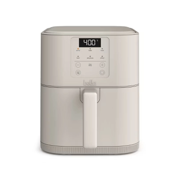 bella 6qt Slim Air Fryer Oatmilk