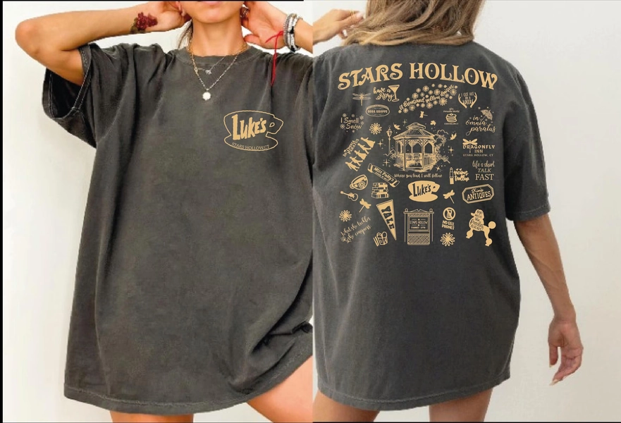 Stars Hollow Comfort Colors Shirt, Lukes Shirt, Book Lover Gift KSS155