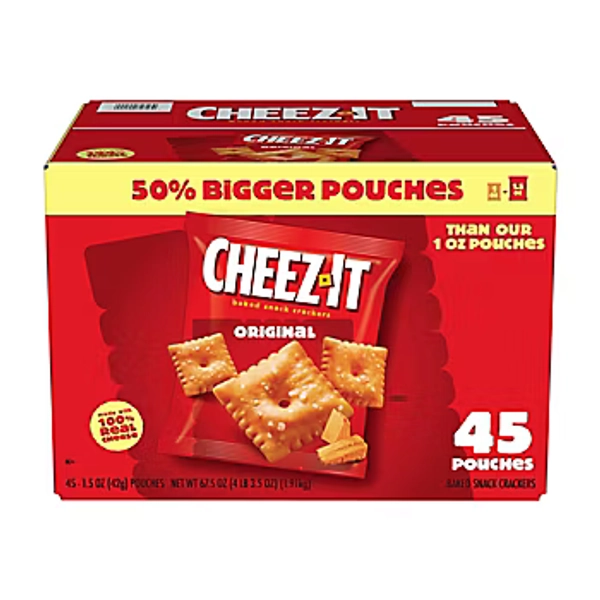 Cheez-It Crackers Individual Pouches, 45 ct.