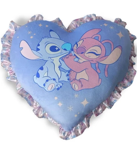Spirit Halloween Lilo & Stitch Alien Love Heart Shaped Cloud Pillow
