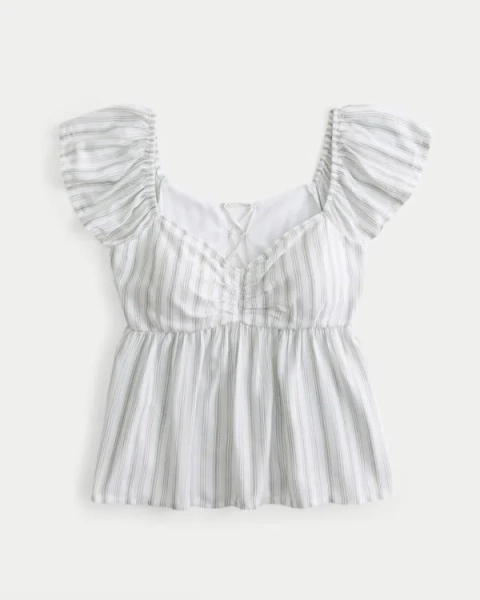 Easy Flutter Sleeve Babydoll Top