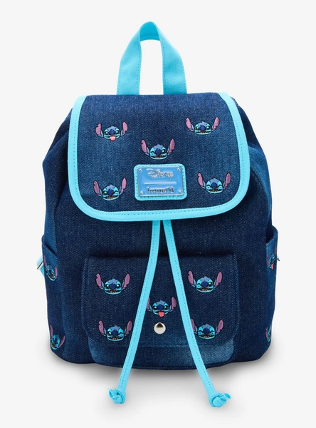 Loungefly Disney Lilo & Stitch Embroidered Denim Mini Backpack — BoxLunch Exclusive 