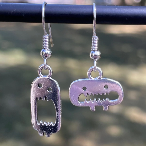 Funny Little Monster Dangle Earrings