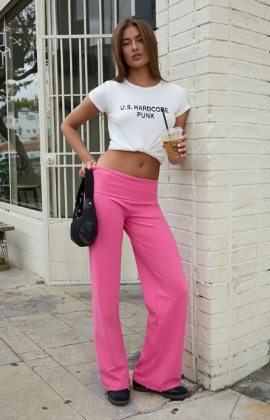 Pink Priscilla Flare Pants