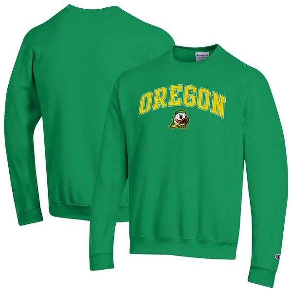 Men's Champion  Green Oregon Ducks Arch Over Logo Pullover Sweatshirt