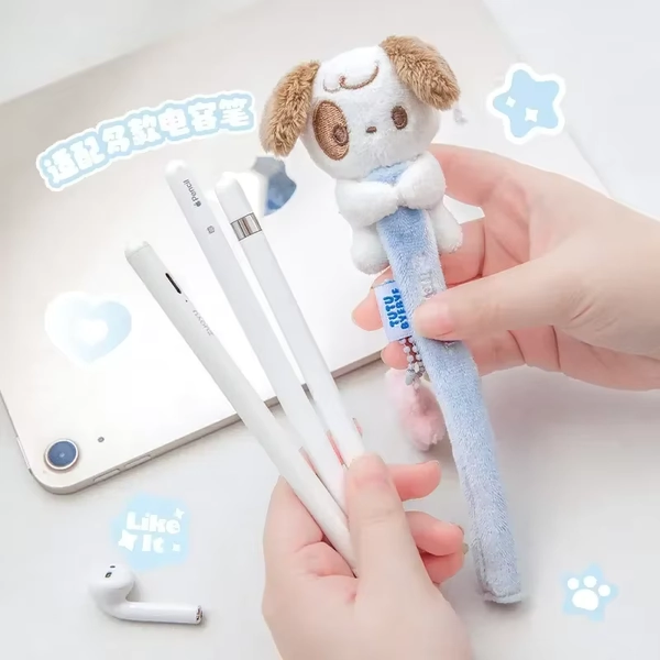 Tablet Pen Cover for Apple Xiaomi Kawaii Cartoon Cat Puppy Stylus Pen Cover for Student Office Single Pen Bag Tablet Accessories - AliExpress 7