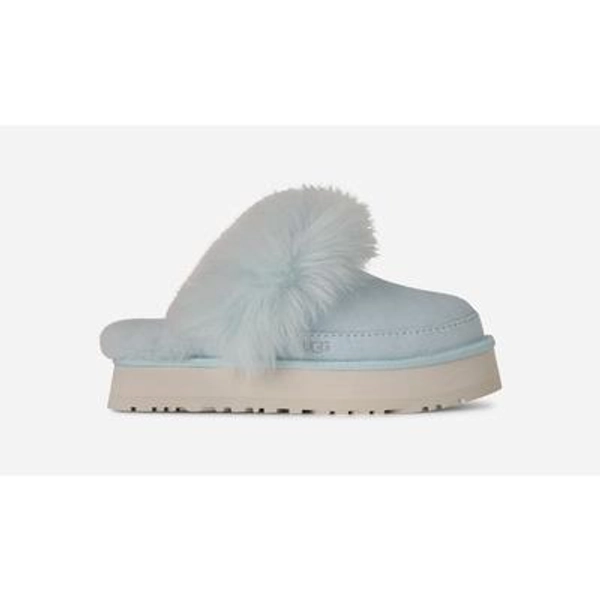 UGG® Women's Disquette Chalet Sheepskin Slippers in Reef Blue, Size 12