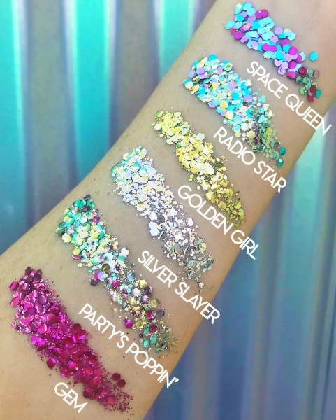 Biodegradable Glitter Set – 6 Colors, Eco-Friendly Face & Body Glitter