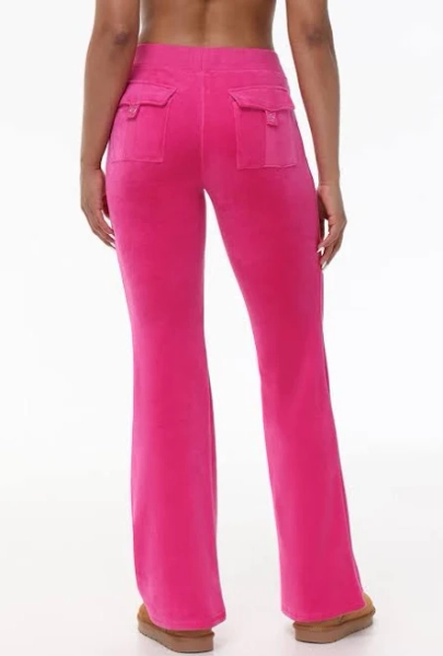 Juicy Couture Heritage Low Rise Snap Pocket Track Pants Women's Casual