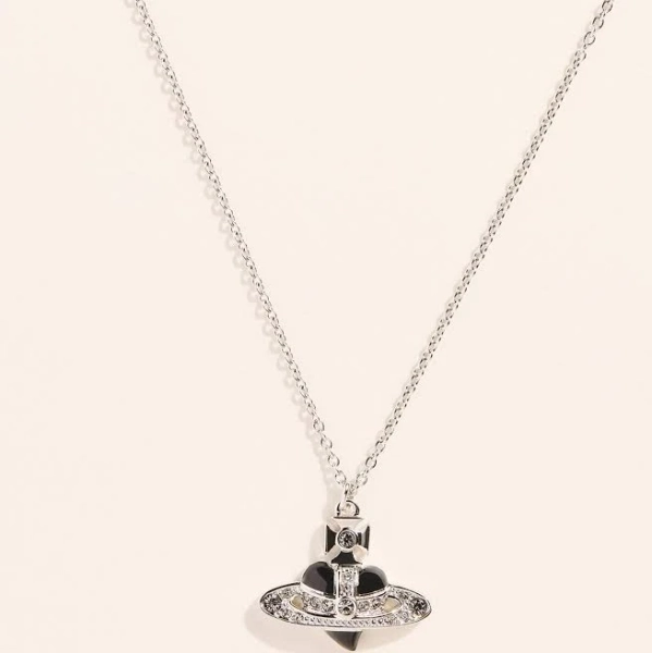 Women Vivienne Westwood New Diamante Heart Necklace