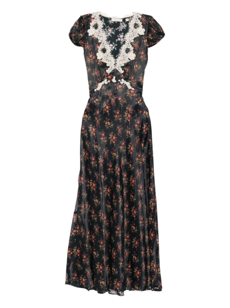 DÔEN robe mi-longue Coraline à fleurs | M