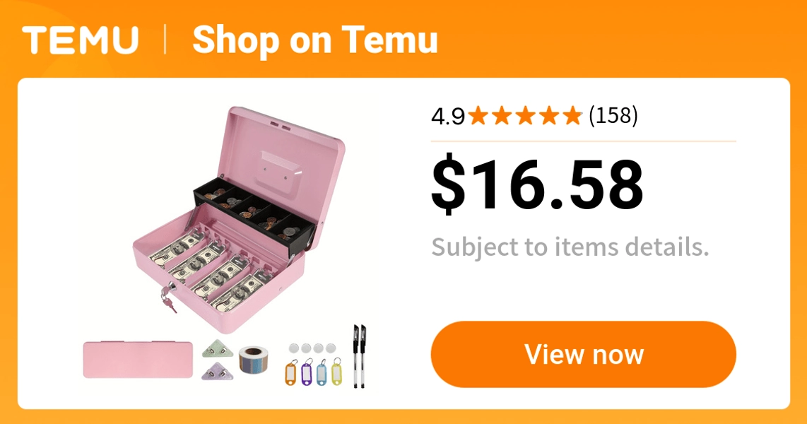   large cash box money tray lock 6 kinds accessories - Temu