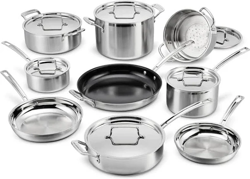 Cuisinart 15 Piece Cookware Set MultiClad Pro Triple Ply