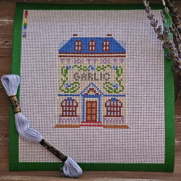 Lenox Spice Village Needlepoint Canvas: Hand-Painted Garlic House