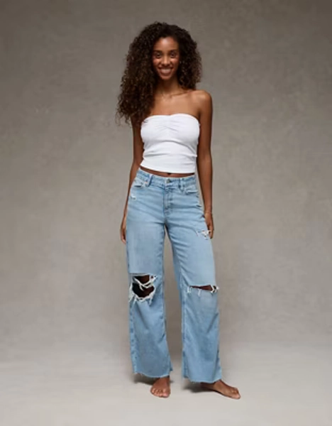 AE Curvy Super High-Waisted Baggy Wide-Leg Jean