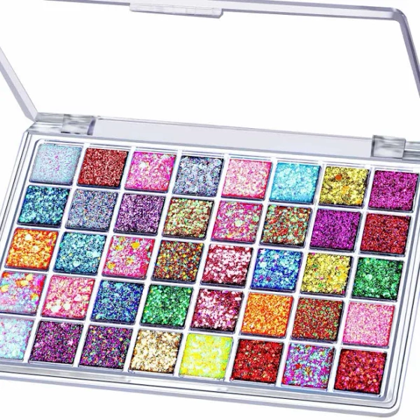 Fandamei 40 Colors Face Glitter, Paint Glitter Gel - 40 Daylight