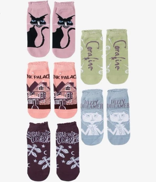 BoxLunch Exclusive Coraline Icons Scalloped Sock Set