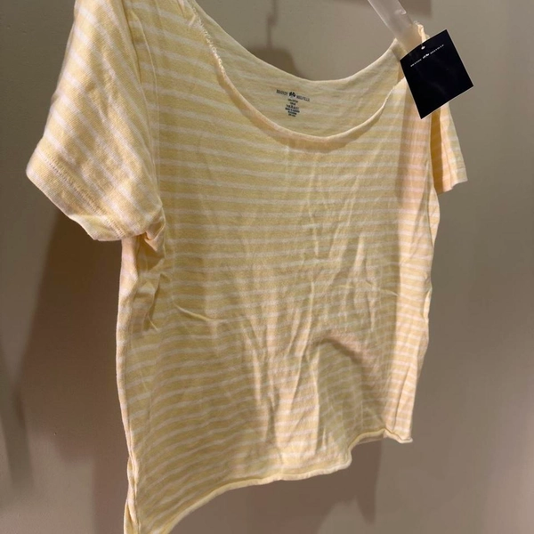 Brandy Melville Butter Yellow Striped Off the...