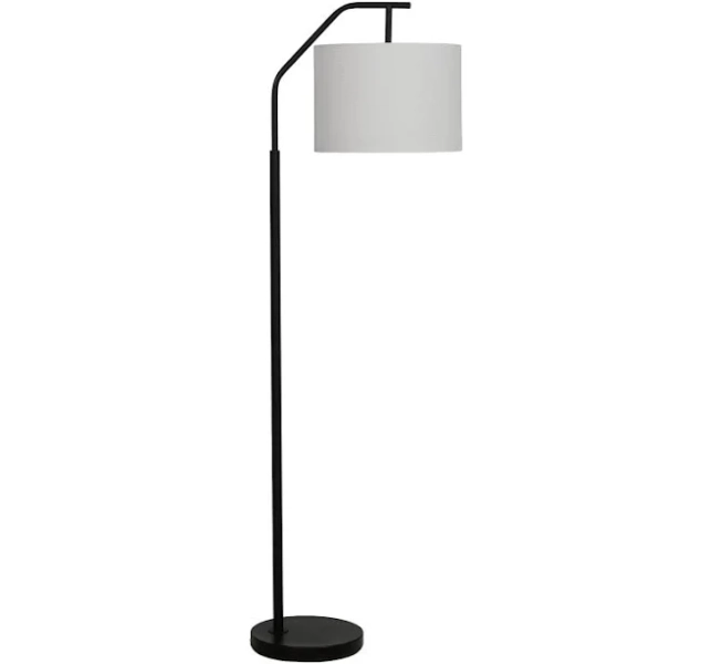 Mainstays 62" Black Metal Angled Downbridge Floor Lamp