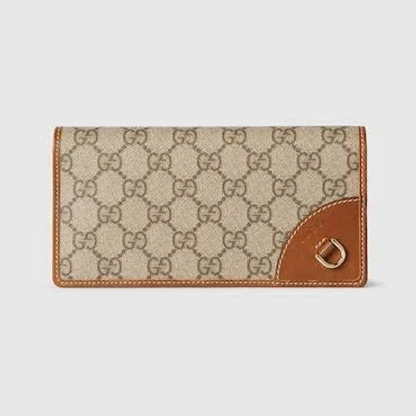 Gucci Gg Emblem Canvas Continental Wallet
