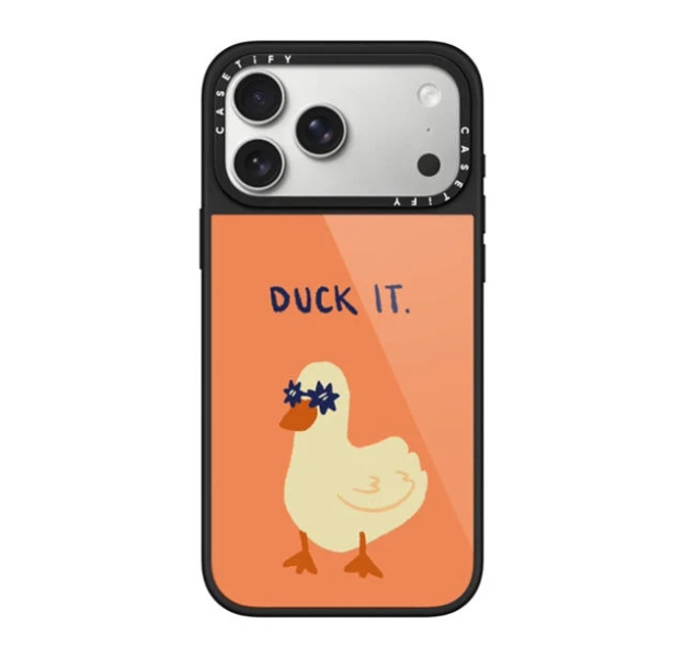 CASETiFY iPhone 17 Pro Case Black Glaze Case MagSafe Compatible Animal Duck it