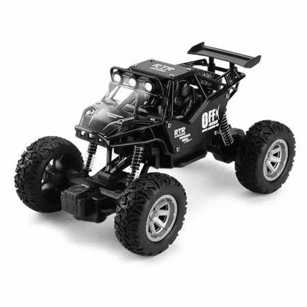 Remote Control Truck 1/20 Rechargeable RC Car with Alloy Body & Lights for Boys Christmas Birthday Gifts(Black)