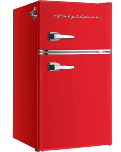 Frigidaire 2-Door Retro 3.2 Cu Ft Compact Bar Fridge with Freezer And Side Bottle Opener