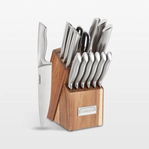 Cuisinart ® 15-Piece Stainless Steel Hollow-Handle Cutlery Block Set with Acacia Block