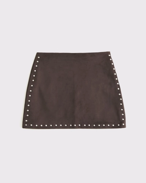 The A&F Scarlett Vegan Suede Mini Skort