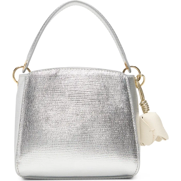 Ted Baker Polly Lizard Embossed Faux Leather Crossbody Bag in Silver at Nordstrom Rack