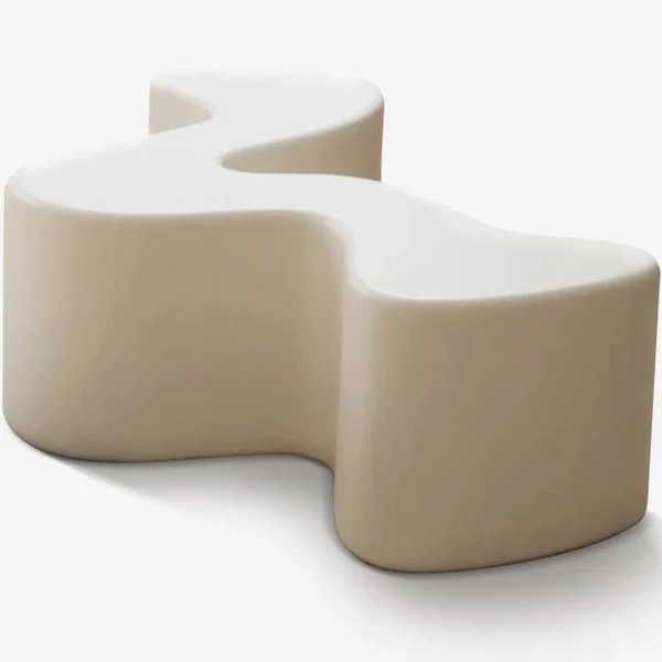 Squiggle Chair/Table | Sculptural Modern Design | Sand (Beige) | The Essential