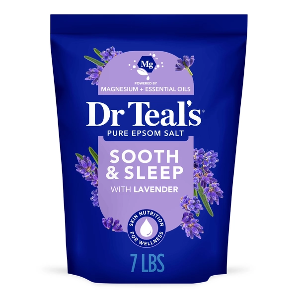 Dr Teal's Epsom Salt Magnesium Soak, Soothe & Sleep with Lavender, 7 lbs - Walmart.com