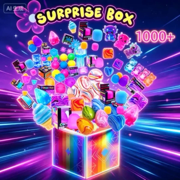 1000+Pcs Surprise Box Toys Fun Mystery Fidget Stress Relief Surprise Novelty Stress Relief Assorted