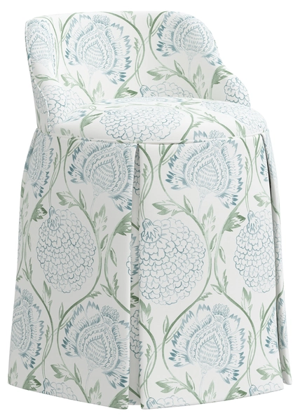 Addie Vanity Stool, Ranjit Floral