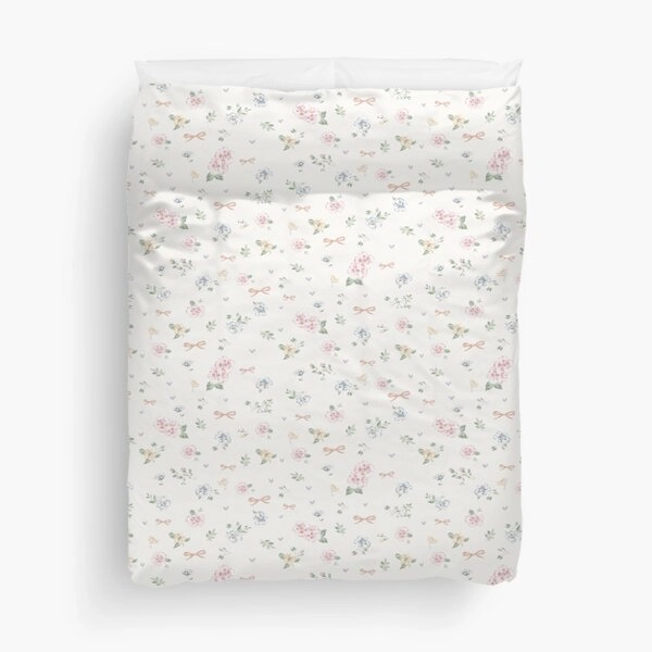 Coquette floral bow pattern  Duvet Cover