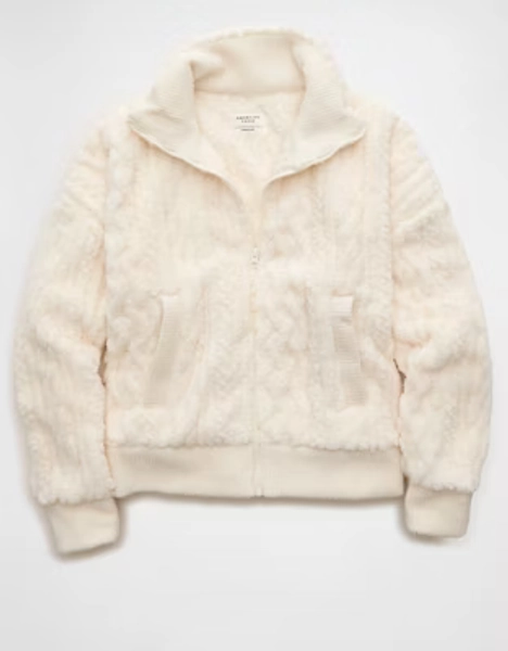 AE Cable Sherpa Full-Zip Sweatshirt