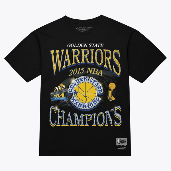 Men's Golden State Warriors Mitchell & Ness Black Champions Era T-Shirt