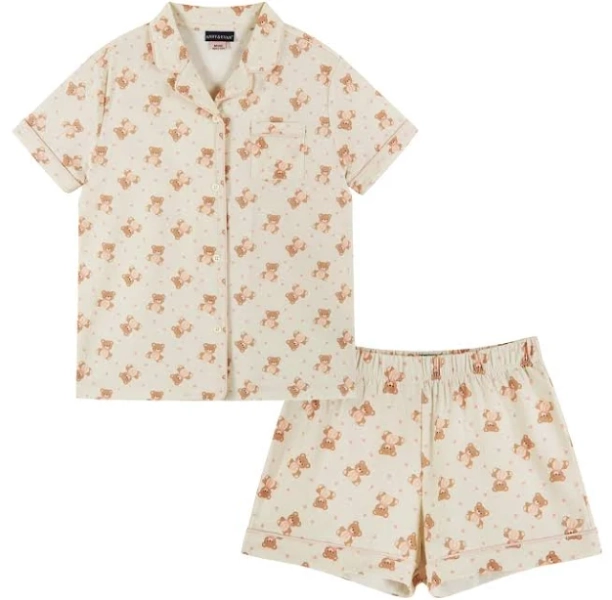 Kid Andy & Evan Girls' Buttondown Pajama Set