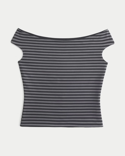 Reversible Off-the-Shoulder Seamless Fabric Top